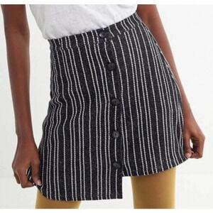 Urban Outfitters Ellie striped side button mini skirt size M.